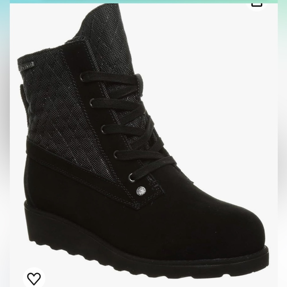 Bearpaw black ankle boots size 7